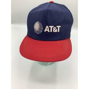 Vintage AT&T Call Before You Dig Navy Red Snapback Hat NOS